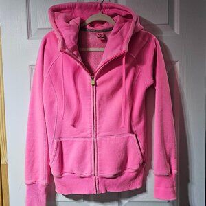 Vintage Aritzia TNA Neon Pink Zip Hoodie - Womens Large